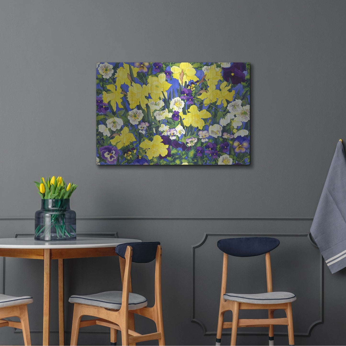 Luxe Metal Art 'Fertile Rising Pattern - Lead' by Carissa Luminess, Metal Wall Art,36x24