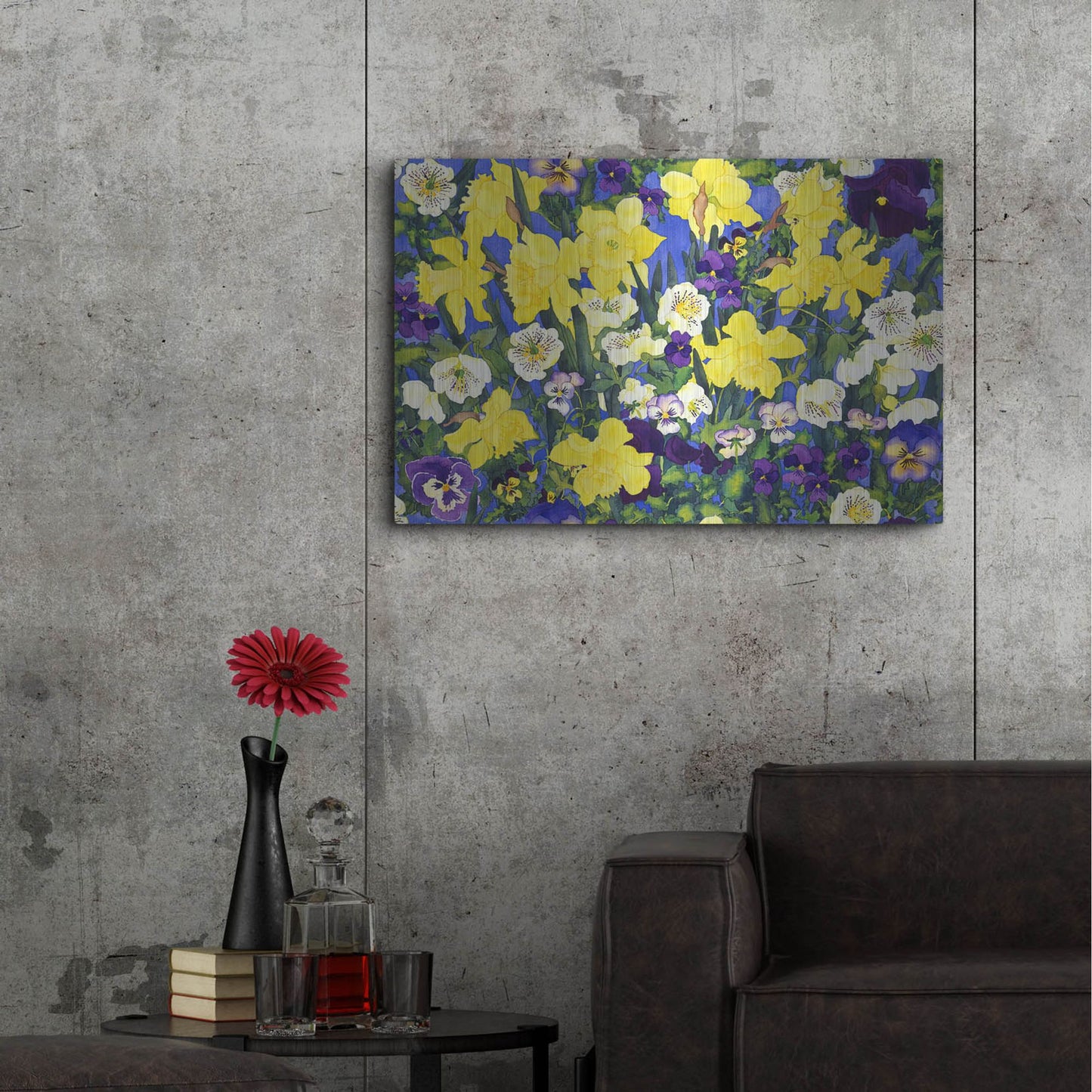 Luxe Metal Art 'Fertile Rising Pattern - Lead' by Carissa Luminess, Metal Wall Art,36x24