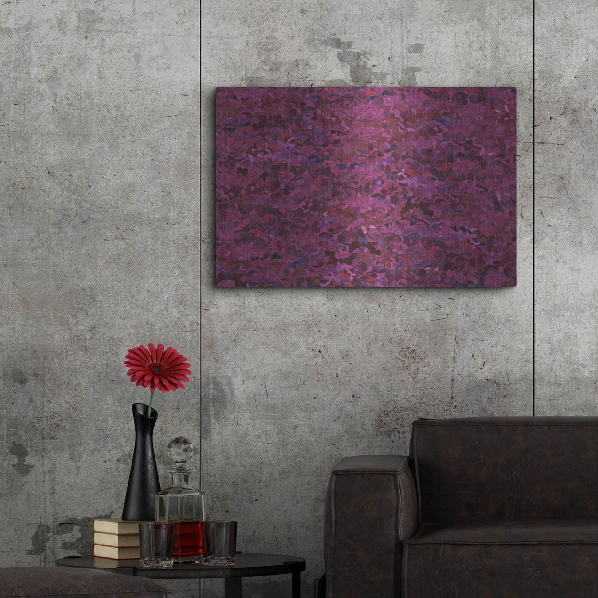 Luxe Metal Art 'Dance Of Love- Larkspur Repeat' by Carissa Luminess, Metal Wall Art,36x24