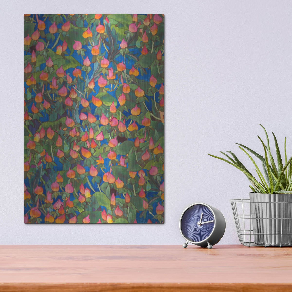 Luxe Metal Art 'Dance Of Love- Small Flower Repeat' by Carissa Luminess, Metal Wall Art,12x16