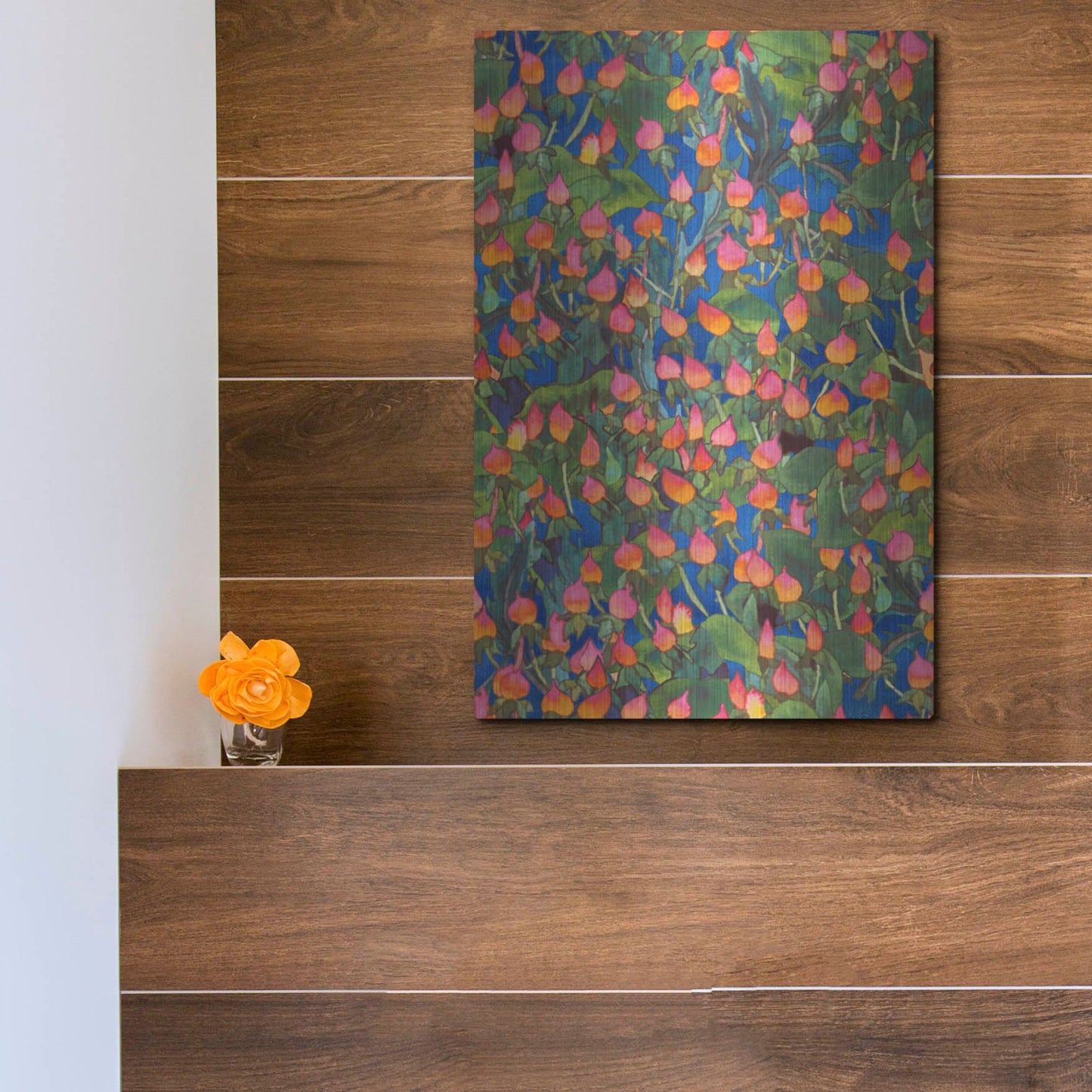 Luxe Metal Art 'Dance Of Love- Small Flower Repeat' by Carissa Luminess, Metal Wall Art,12x16