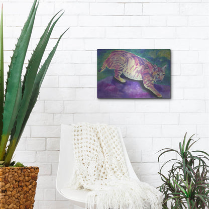 Luxe Metal Art 'Bobcat' by Carissa Luminess, Metal Wall Art,16x12