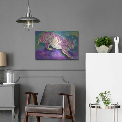 Luxe Metal Art 'Bobcat' by Carissa Luminess, Metal Wall Art,24x16