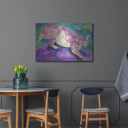 Luxe Metal Art 'Bobcat' by Carissa Luminess, Metal Wall Art,36x24