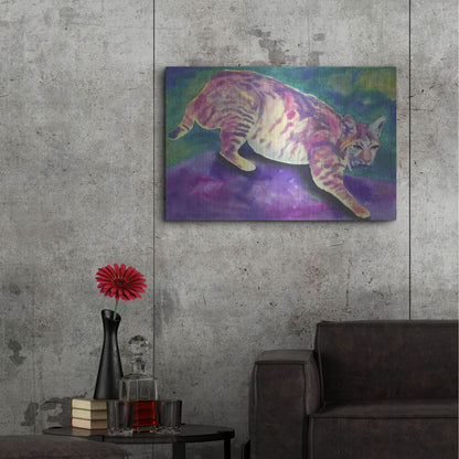 Luxe Metal Art 'Bobcat' by Carissa Luminess, Metal Wall Art,36x24