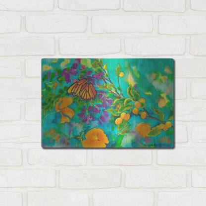 Luxe Metal Art 'California Monarch' by Carissa Luminess, Metal Wall Art,16x12