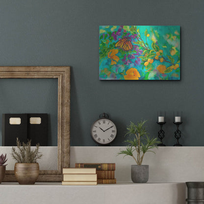 Luxe Metal Art 'California Monarch' by Carissa Luminess, Metal Wall Art,16x12