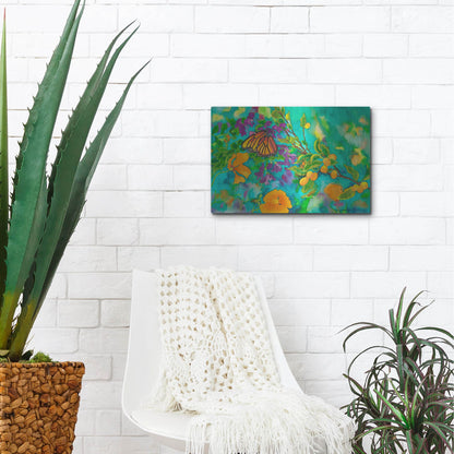 Luxe Metal Art 'California Monarch' by Carissa Luminess, Metal Wall Art,16x12