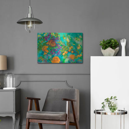 Luxe Metal Art 'California Monarch' by Carissa Luminess, Metal Wall Art,24x16