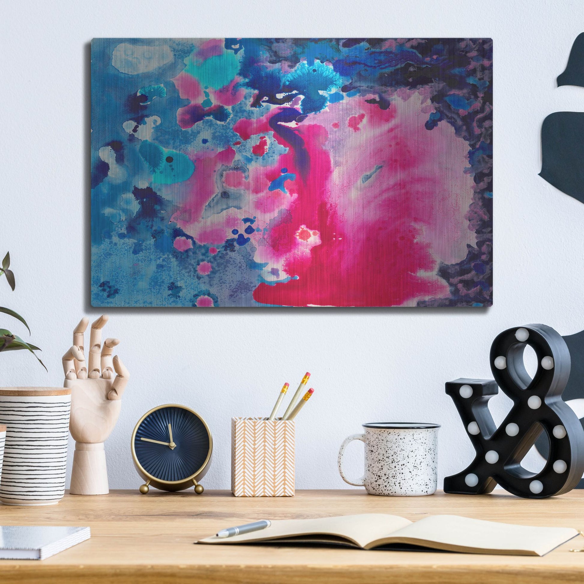 Luxe Metal Art 'Selfing' by Carissa Luminess, Metal Wall Art,16x12