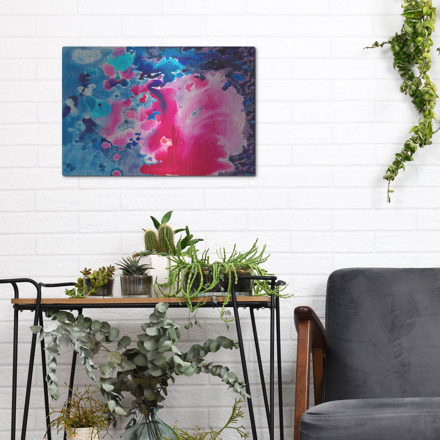 Luxe Metal Art 'Selfing' by Carissa Luminess, Metal Wall Art,16x12