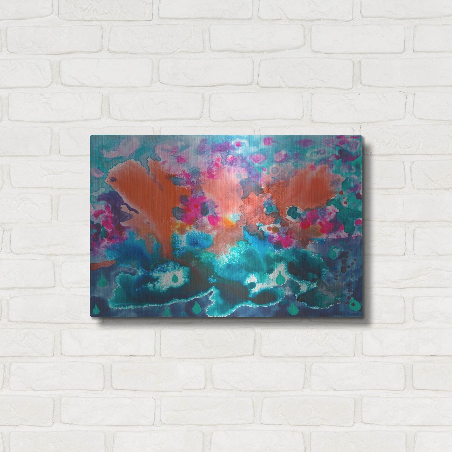 Luxe Metal Art 'Tropical Storm' by Carissa Luminess, Metal Wall Art,24x16