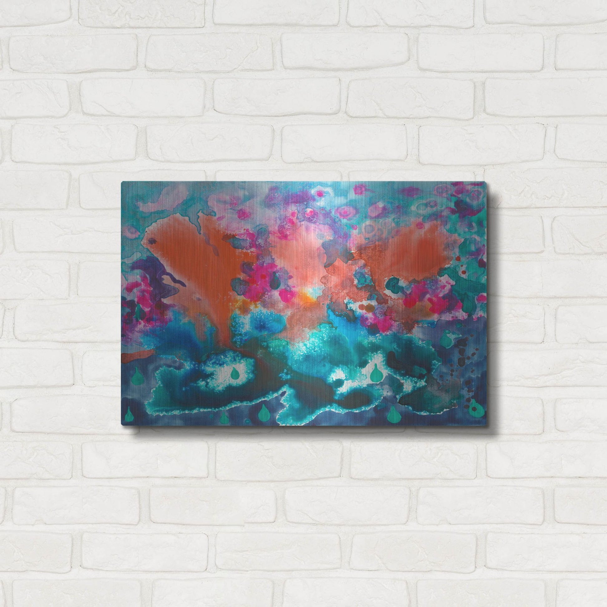 Luxe Metal Art 'Tropical Storm' by Carissa Luminess, Metal Wall Art,24x16