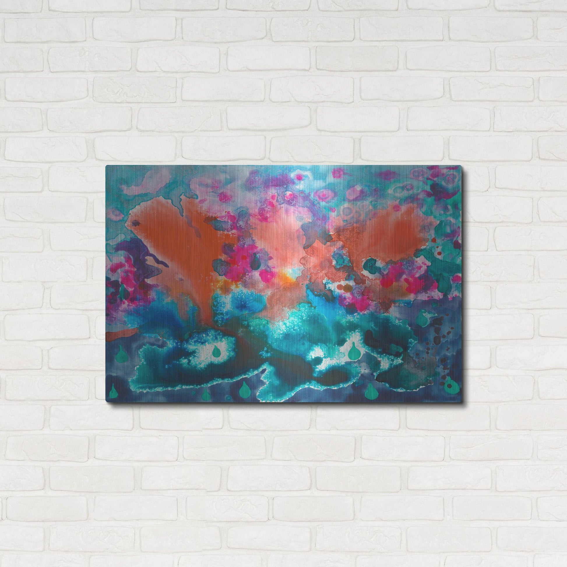 Luxe Metal Art 'Tropical Storm' by Carissa Luminess, Metal Wall Art,36x24