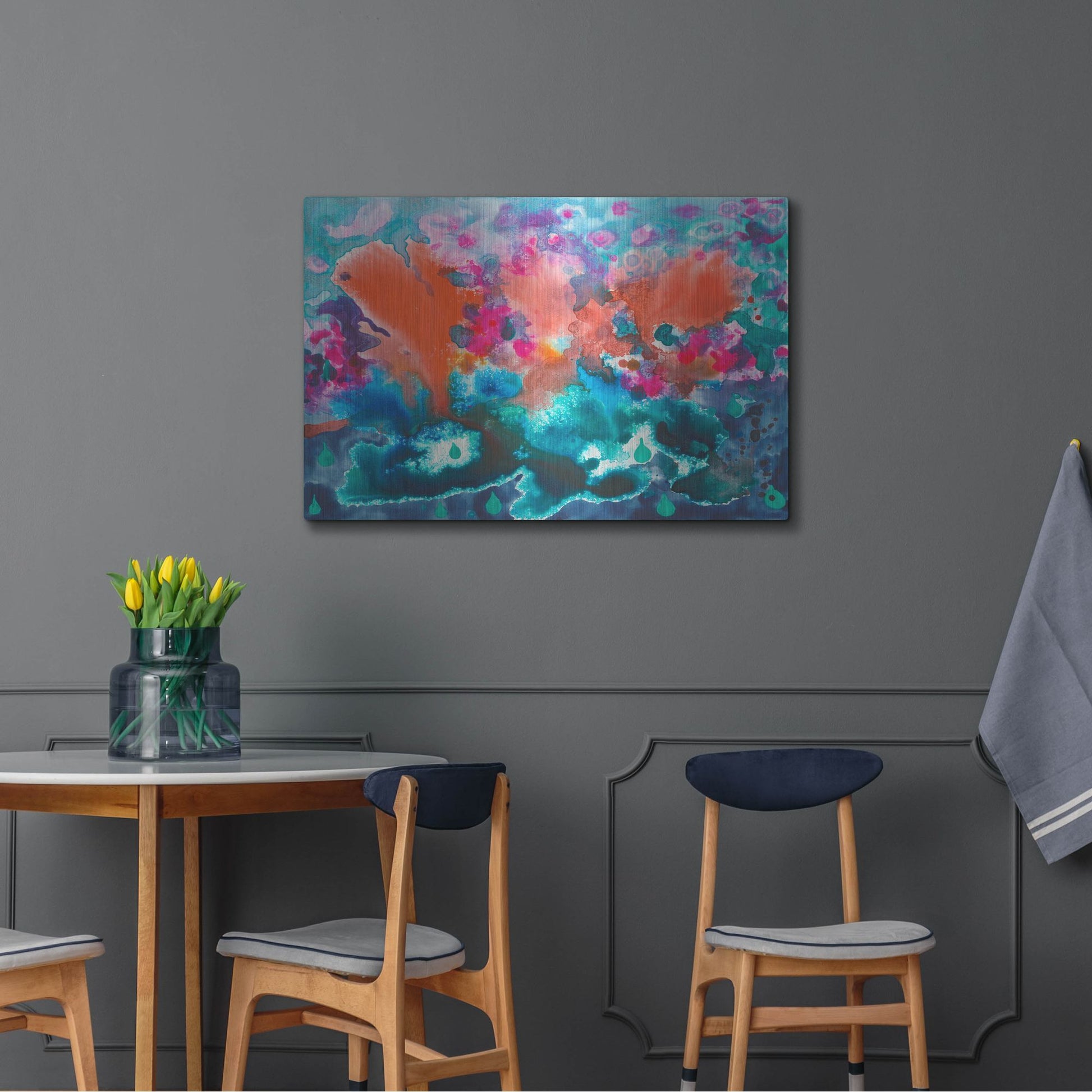 Luxe Metal Art 'Tropical Storm' by Carissa Luminess, Metal Wall Art,36x24
