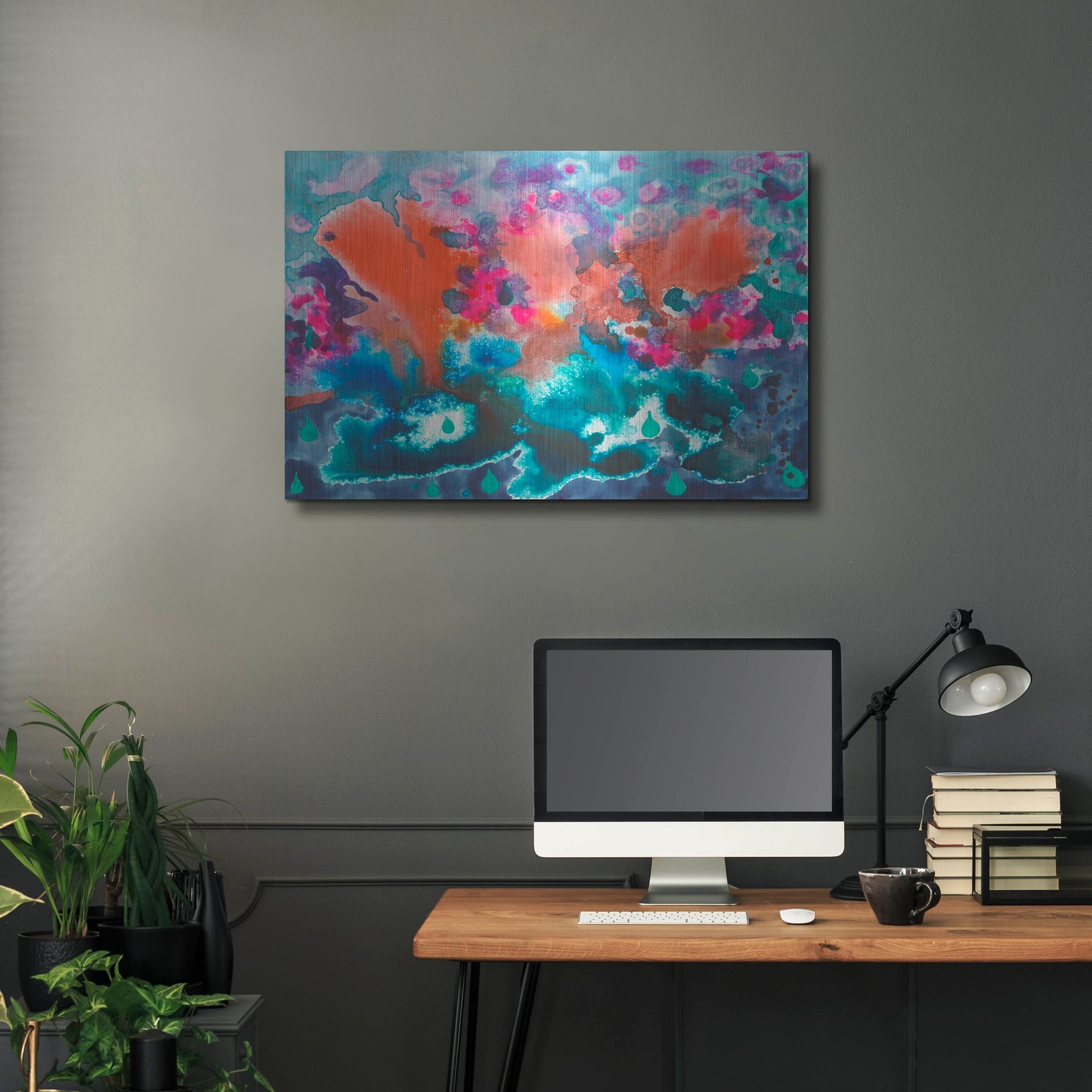 Luxe Metal Art 'Tropical Storm' by Carissa Luminess, Metal Wall Art,36x24