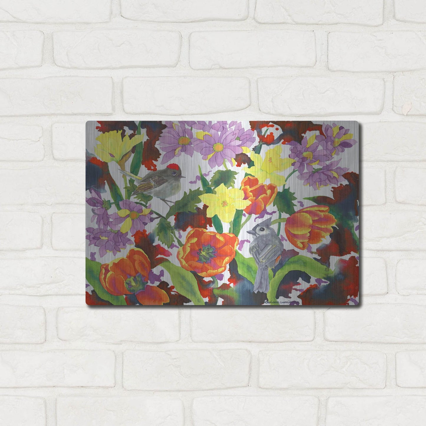 Luxe Metal Art 'Imbolic' by Carissa Luminess, Metal Wall Art,16x12