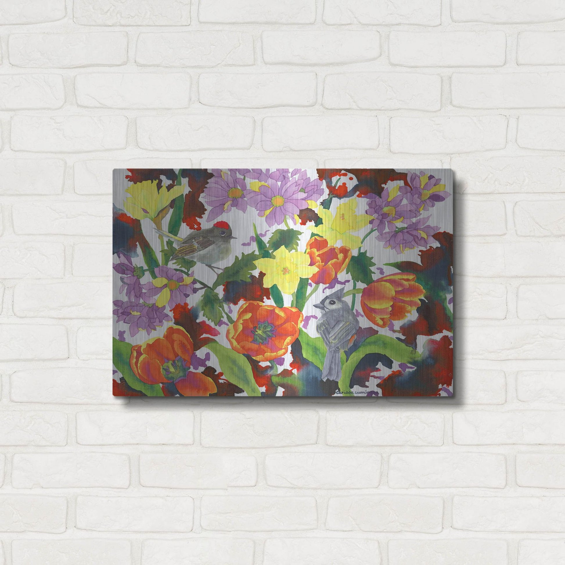 Luxe Metal Art 'Imbolic' by Carissa Luminess, Metal Wall Art,24x16