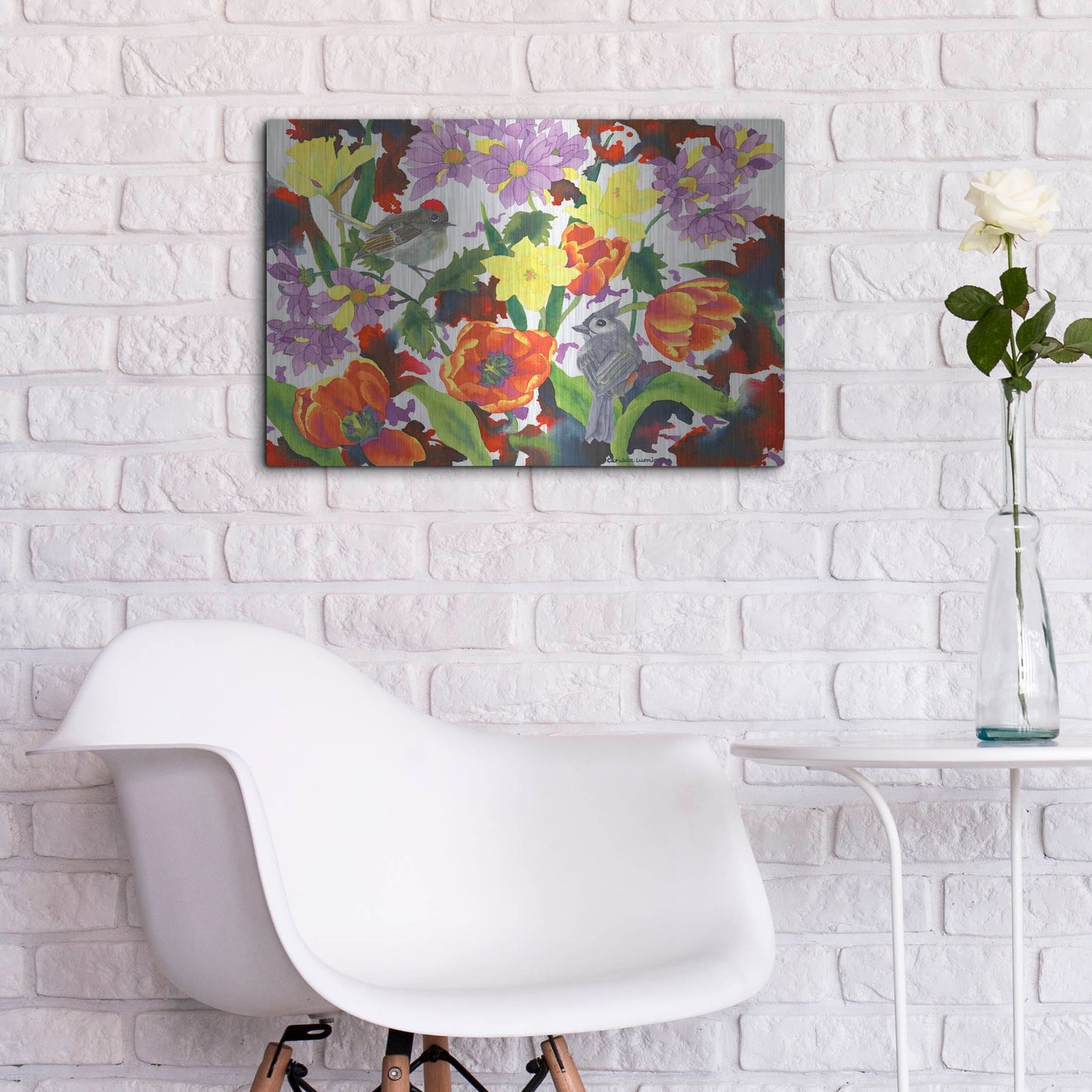 Luxe Metal Art 'Imbolic' by Carissa Luminess, Metal Wall Art,24x16