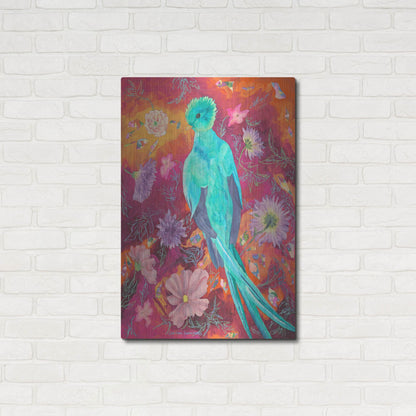 Luxe Metal Art 'Quetzecal' by Carissa Luminess, Metal Wall Art,24x36