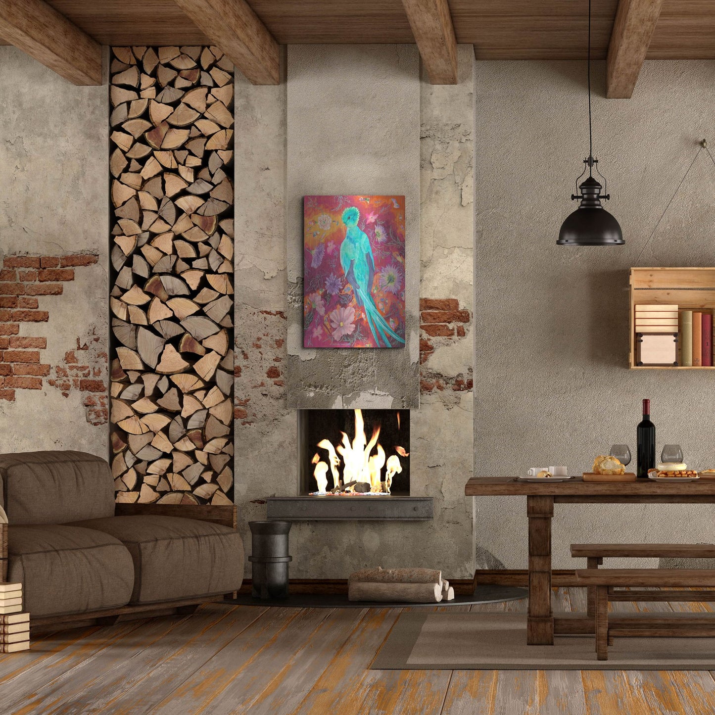 Luxe Metal Art 'Quetzecal' by Carissa Luminess, Metal Wall Art,24x36