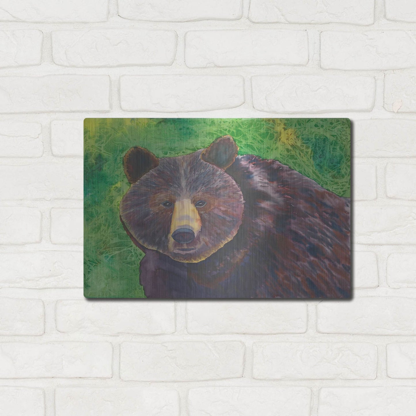 Luxe Metal Art 'Bear' by Carissa Luminess, Metal Wall Art,16x12