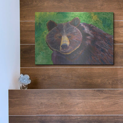 Luxe Metal Art 'Bear' by Carissa Luminess, Metal Wall Art,16x12
