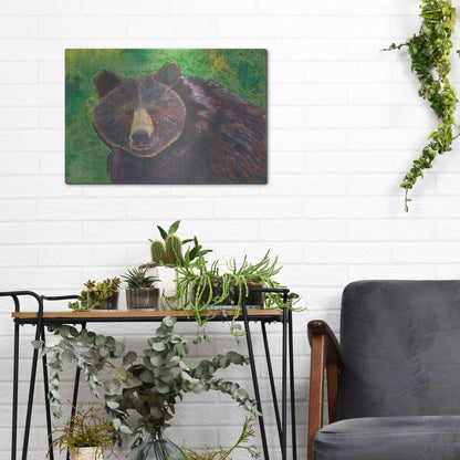 Luxe Metal Art 'Bear' by Carissa Luminess, Metal Wall Art,16x12