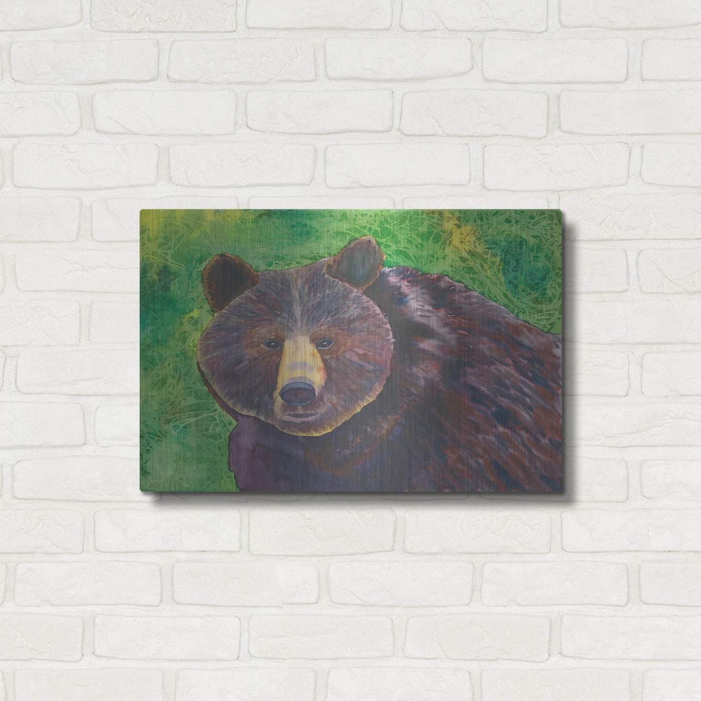 Luxe Metal Art 'Bear' by Carissa Luminess, Metal Wall Art,24x16