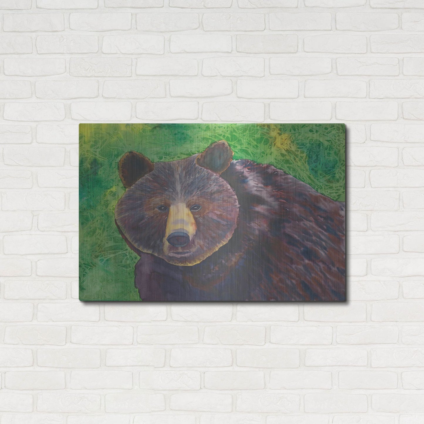 Luxe Metal Art 'Bear' by Carissa Luminess, Metal Wall Art,36x24