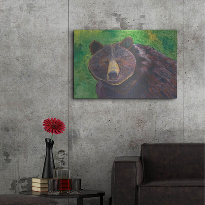 Luxe Metal Art 'Bear' by Carissa Luminess, Metal Wall Art,36x24