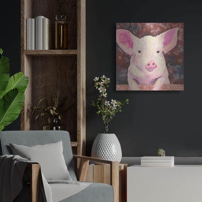 Luxe Metal Art 'Pig' by Carissa Luminess, Metal Wall Art,24x24