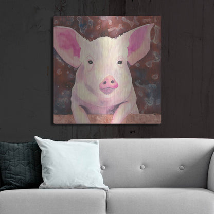 Luxe Metal Art 'Pig' by Carissa Luminess, Metal Wall Art,36x36