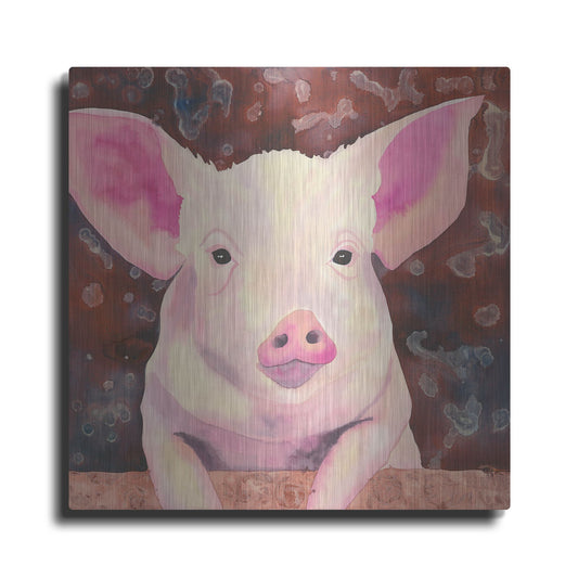 Luxe Metal Art 'Pig' by Carissa Luminess, Metal Wall Art