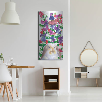 Luxe Metal Art 'Bunny Love' by Carissa Luminess, Metal Wall Art,24x48