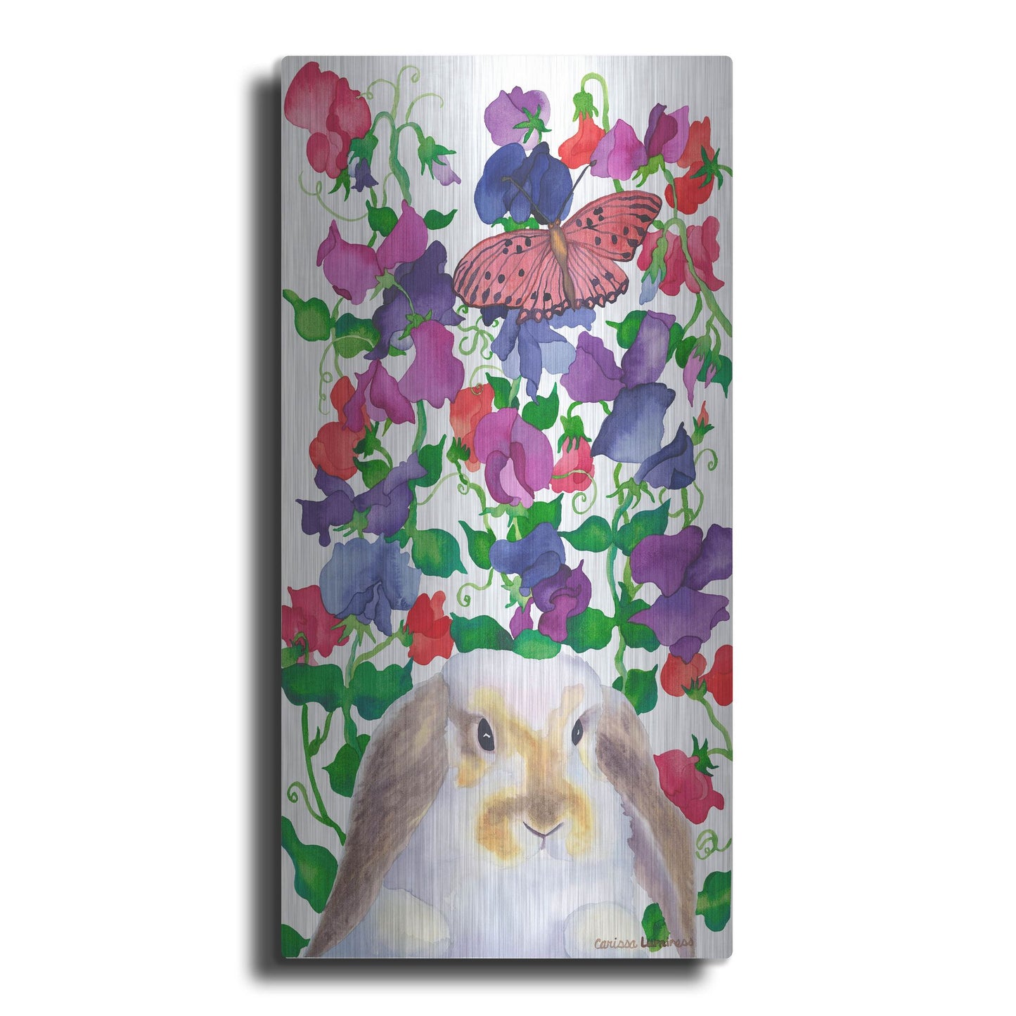 Luxe Metal Art 'Bunny Love' by Carissa Luminess, Metal Wall Art