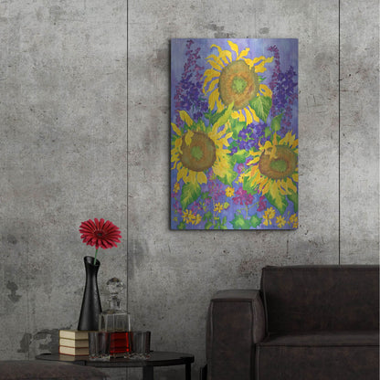 Luxe Metal Art 'Sunflower Power' by Carissa Luminess, Metal Wall Art,24x36