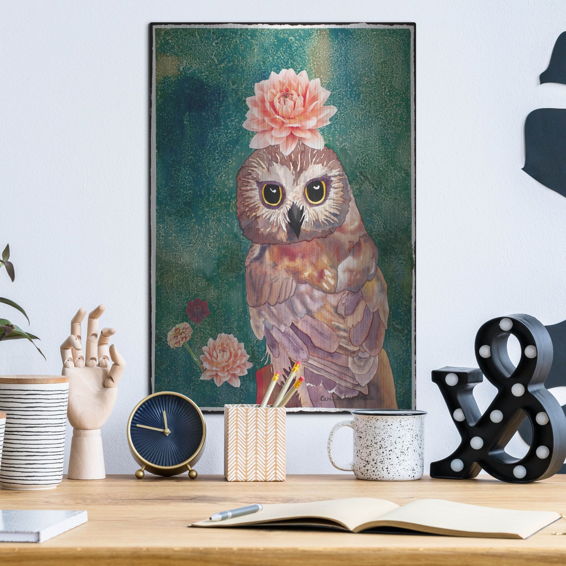 Luxe Metal Art 'Cherished' by Carissa Luminess, Metal Wall Art,12x16