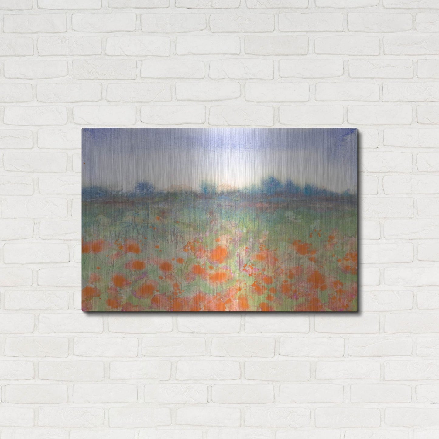 Luxe Metal Art 'Poppy Meadow' by Carissa Luminess, Metal Wall Art,36x24