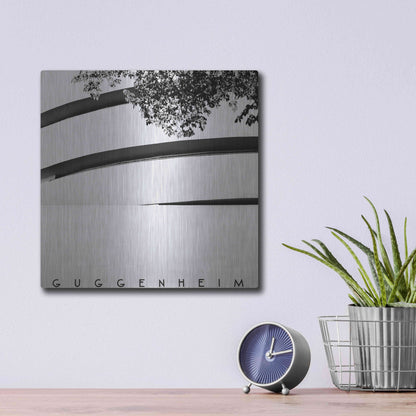 Luxe Metal Art 'NYC Guggenheim' by Nina Papiorek, Metal Wall Art,12x12