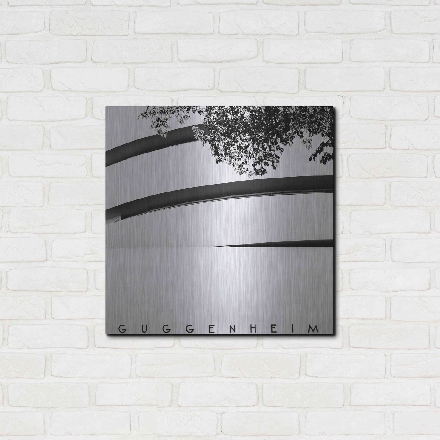 Luxe Metal Art 'NYC Guggenheim' by Nina Papiorek, Metal Wall Art,24x24