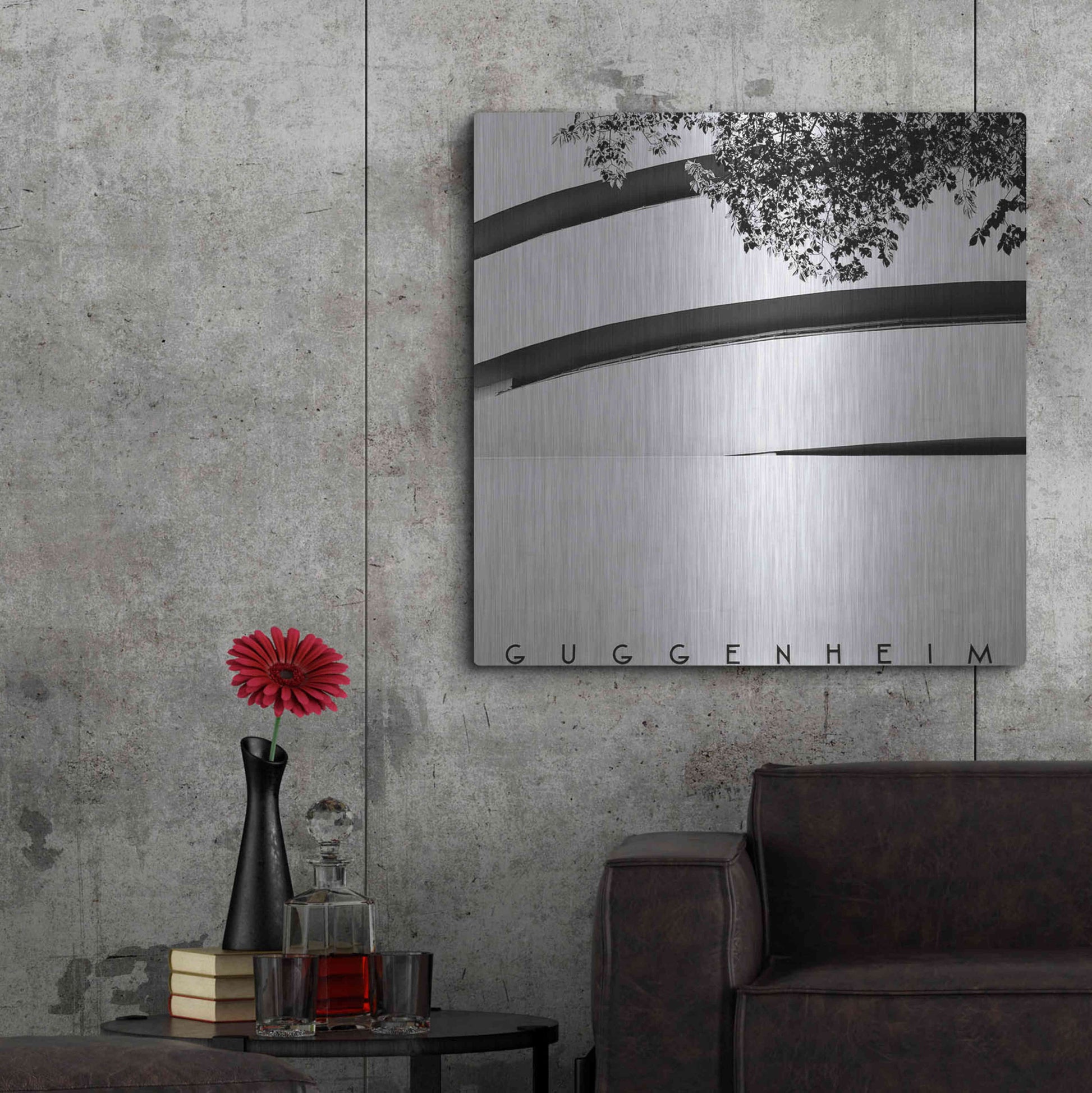 Luxe Metal Art 'NYC Guggenheim' by Nina Papiorek, Metal Wall Art,36x36