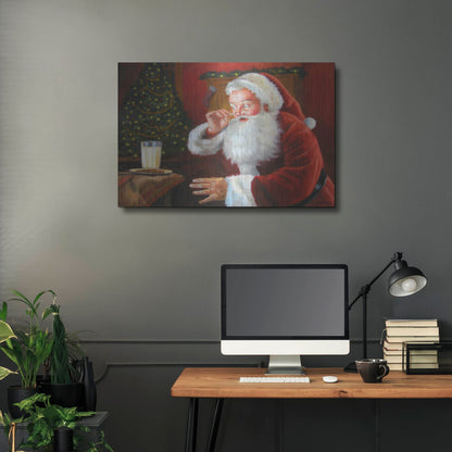 Luxe Metal Art 'Santa Milk And Cookies' by David Lindsley, Metal Wall Art,36x24