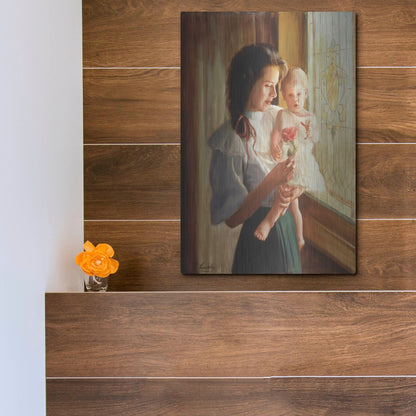 Luxe Metal Art 'The Little Flower' by David Lindsley, Metal Wall Art,12x16
