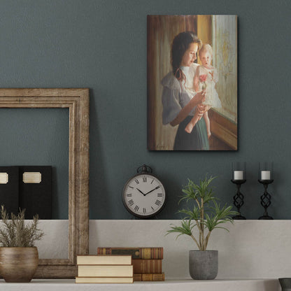 Luxe Metal Art 'The Little Flower' by David Lindsley, Metal Wall Art,12x16