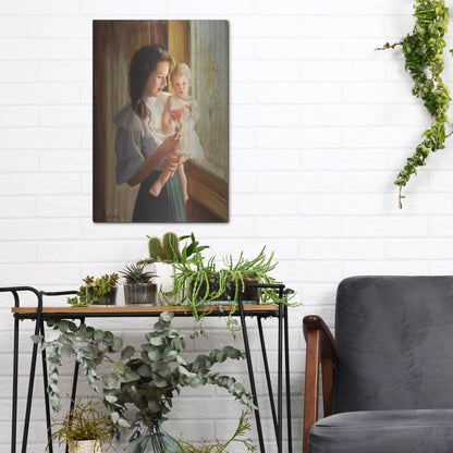 Luxe Metal Art 'The Little Flower' by David Lindsley, Metal Wall Art,12x16