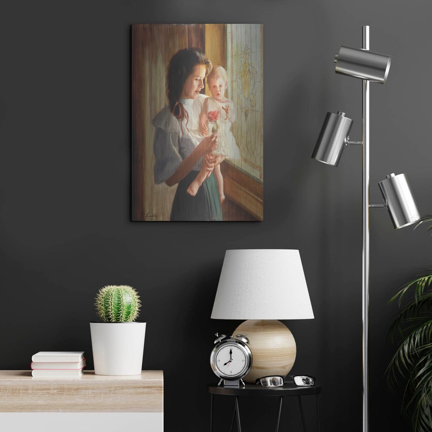 Luxe Metal Art 'The Little Flower' by David Lindsley, Metal Wall Art,16x24