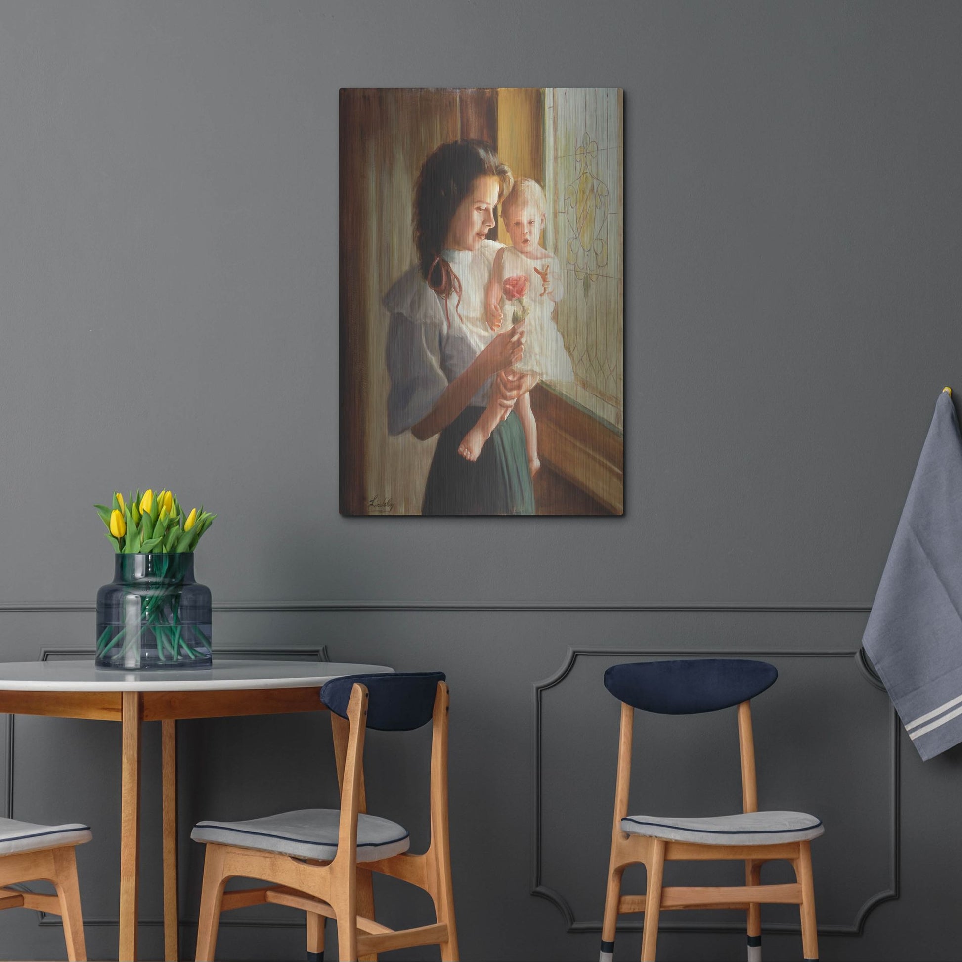 Luxe Metal Art 'The Little Flower' by David Lindsley, Metal Wall Art,24x36