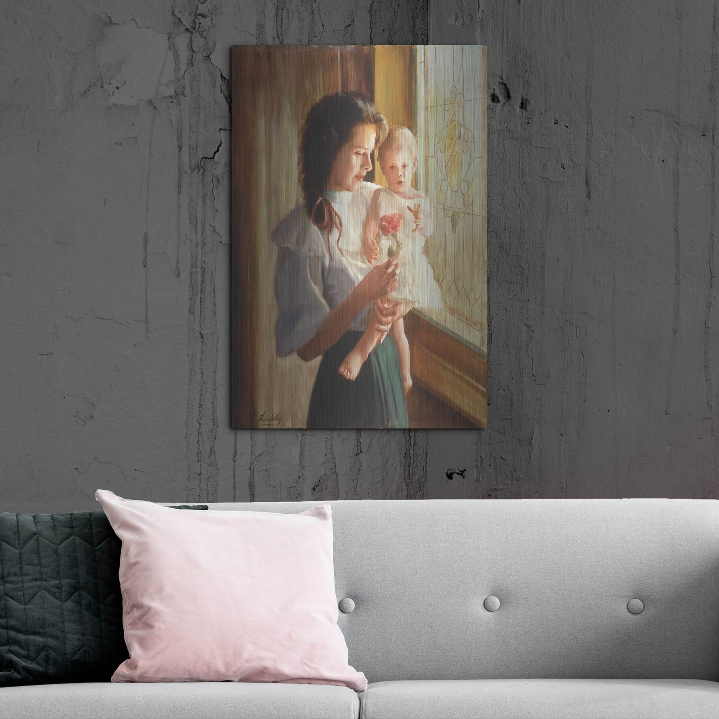 Luxe Metal Art 'The Little Flower' by David Lindsley, Metal Wall Art,24x36