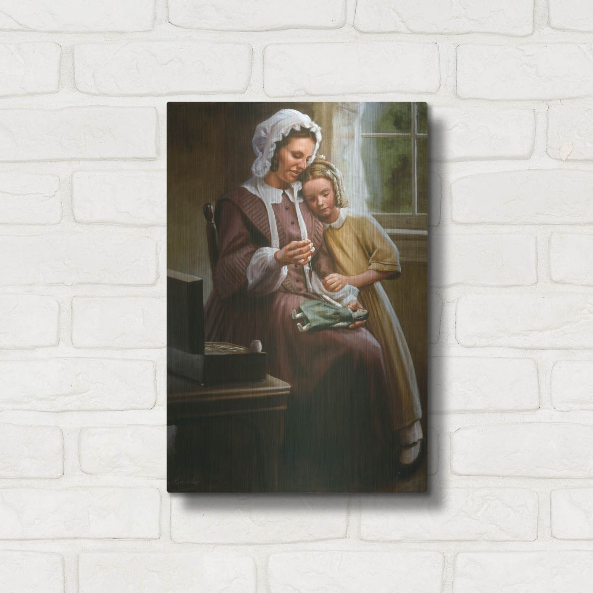 Luxe Metal Art 'A Stitch In Time' by David Lindsley, Metal Wall Art,12x16